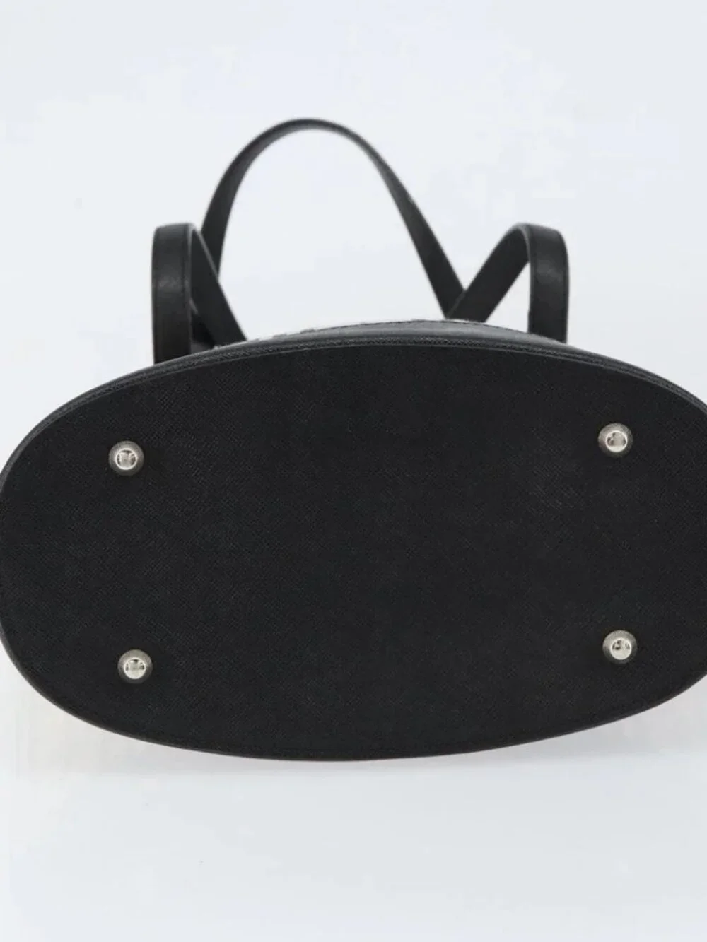 BURBERRY Nova Check Hand Bag Canvas Beige Silver Auth 154458 - Picture 6 of 16